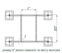 TMC Рама кровельная 1000x1000 (до 150 кг) -secondary