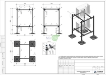 ZARUS Рама кровельная двухъярусная 800х1000мм (до 500кг) Поворотная -secondary